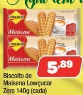 Costazul Supermercados Biscoito de maisena lowçucar zero 140g oferta