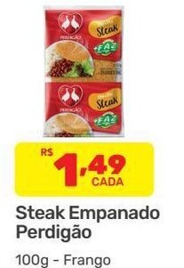Supermercados Condor Steak Empanado Perdigao 100g oferta