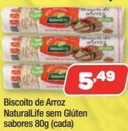 Costazul Supermercados Biscoito de arroz naturallife sem glúten sabores 80g oferta