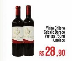 Mart Minas Vinho chileno caballo dorado varietal 750ml unidade oferta