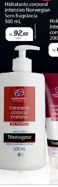 Drogal Neutrogena hidratante corporal intensivo norwegian com e sem franacia 500ml oferta