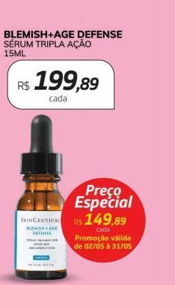Drogal Blemish+age defense serum tripla ação 15ml oferta