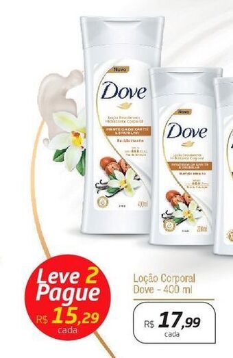 Drogal Loção corporal dove 400ml oferta