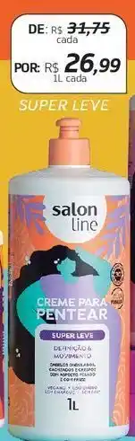 Drogal Creme de pentear salon line super leve 1l oferta