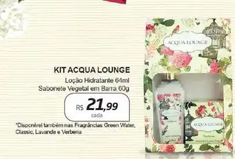 Drogal Kit acqua lounge loção hidratante 64ml + sabonete 60g oferta
