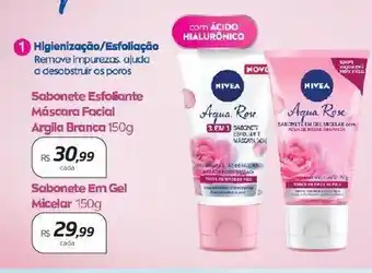Drogal Sabonete esfoliante máscara facial argila branca nivea 150g oferta