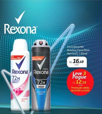 Drogal Desodorante rexona fem/men 150ml oferta