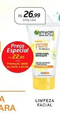 Limpeza facial garnier skinactive vit c 120g