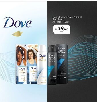 Drogal Desodorante dove clinical fem/men aerosol 150ml oferta