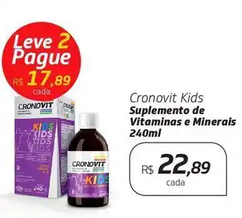 Drogal Cronovit kids suplemento de vitaminas e minerais 240ml oferta