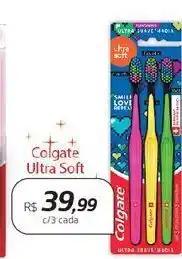Drogal Escova dental colgate ultra soft 3 pack oferta