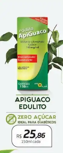 Drogal Apiguato edulito zaro açúcar 150ml oferta