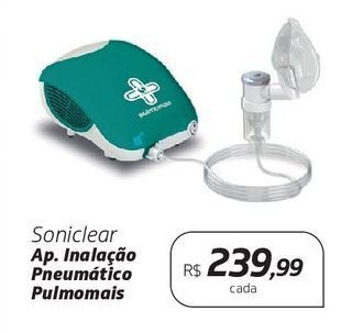 Drogal Soniclear ap. inalação pneumático pulmomais oferta