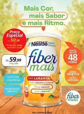 Drogal Nestlé fiber mais sabor laranja 170g oferta