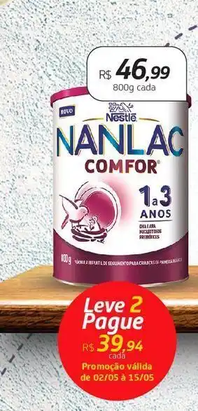 Drogal Fórmula infantil nanlac nestlé 1-3anos 800g oferta