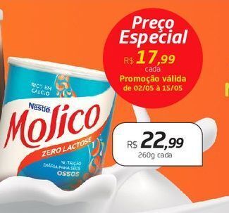 Drogal Nestlé molico zero lactose 260g oferta