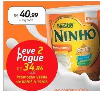 Drogal Leite em pó ninho nestlé zero lactose 700g oferta