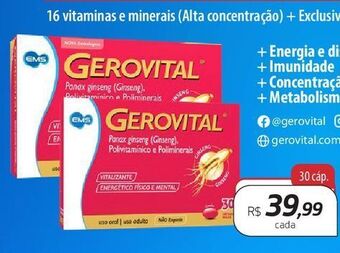 Drogal Gerovital 30 cap oferta