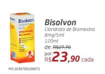 Bisolvon cloridrato de bromexina 8mg/5ml 120ml