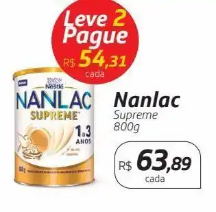 Drogal Leite infantil nanlac supreme x 800 g oferta
