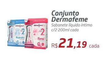 Conjunto dermafeme sabonete líquido íntimo c/2 200ml cada