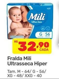 Supermercados Condor Fralda Mili Ultraseseca Hiper oferta