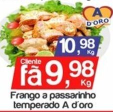 Frango a passarinho temperado Ad'oro 1kg