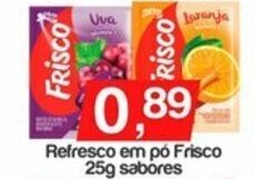 Refresco em po Frisco 25g sabores