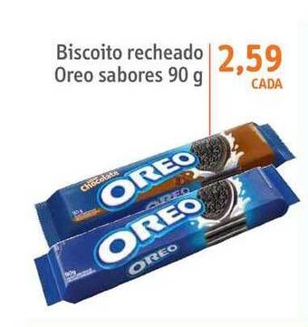 Sonda Biscoito Recheado Oreo Sabores 90g oferta
