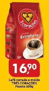 Supermercados Nori Cafe Torrado e moido Tres Coraoes pacote 500g oferta