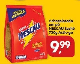 Supermercados Nori Achocolatado em po Nescau Sache 730g Activ-go oferta