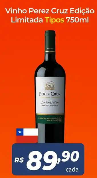 Atakarejo Vinho Perez Cruz Edicao Limitada Tipos 750ml oferta