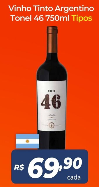 Atakarejo Vinho Tinto Argentino Benjamin Tonel 46 750ml tipos oferta