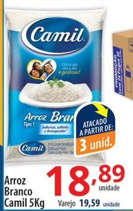Akki Atacadista Arroz Branco Camil 5kg oferta