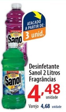 Akki Atacadista Desinfetante Sanol 2L Fragrancias oferta