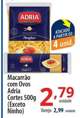 Akki Atacadista Macarrao com ovos Adria cortes 500g oferta