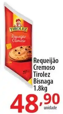 Akki Atacadista Requeijao Cremoso Tirolez Bisnaga 1.8kg oferta