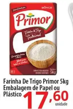 Akki Atacadista Farinha de Trigo Primor 5kg embalagem de Papel ou Plastico oferta