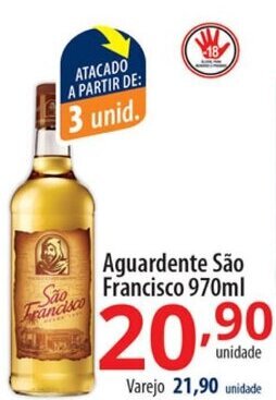 Akki Atacadista Aguardente Sao Francisco 970ml oferta