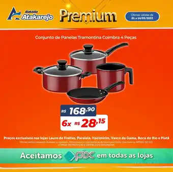 Conjunto de Panelas Tramontina Coimbra 4 Pecas