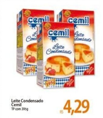 Atacadão Leite condensado Cemil TP 395g oferta