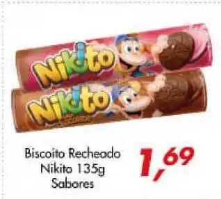 Barbosão Extra Supermercados Biscoito Recheado Nikito Sabores 135g oferta
