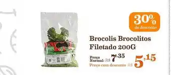 Mercadinhos São Luiz Brocolis Brocolitos Filetado 200g 30% De Desconto oferta