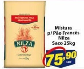 Vencedor Atacadista Mistura p/ Pao Frances Nilza saco 25kg oferta