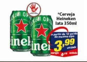 Vencedor Atacadista Cerveja Heineken lata 350ml oferta