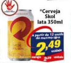 Vencedor Atacadista Cerveja Skol lata 350ml oferta