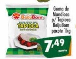 Goma de Mandioca p/ Tapioca BeijuBom pacote 1kg