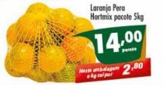 Vencedor Atacadista Laranja pera Hortmix pacote 5kg oferta