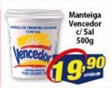 Vencedor Atacadista Manteiga Vencedor c/ Sal 500g oferta