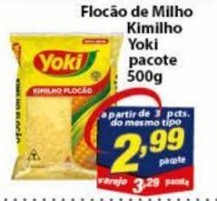 Vencedor Atacadista Flocao de Milho Kimilho Yoki pacote 500g oferta